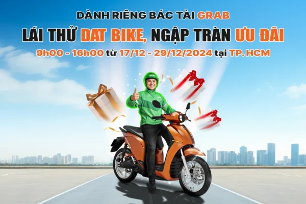 Lái thử Dat Bike Quantum S2 - Ưu đãi đặc biệt đối tác tài xế Grab